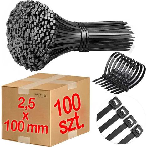 Fascette per cavi 2,5 x 100 mm - 100 pezzi.