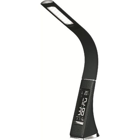 Platinet Lámpara moderna negra con pantalla LCD integrada (1/3)