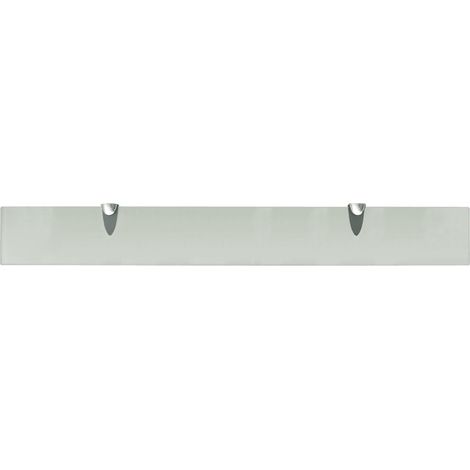 Étagère Tablette en Verre 80 cm Blanche à fixer pour une décoration moderne et épurée (1/4)