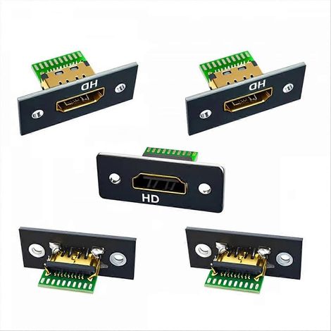 5 prises compatibles type A 19 broches 8K femelles pour panneau et soudure sur PCB (1/5)