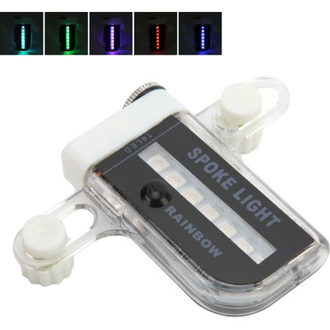 Lampe LED Double Face pour Vélo, 14 LEDs Multicolores Étanche Sécurité Nocturne (1/5)