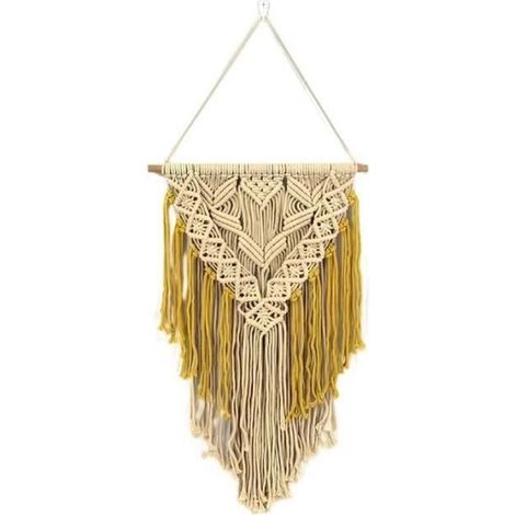 Makramee-Wandbehang - CHANGM - Weiß - Baumwolle - Wohnaccessoires (1/4)