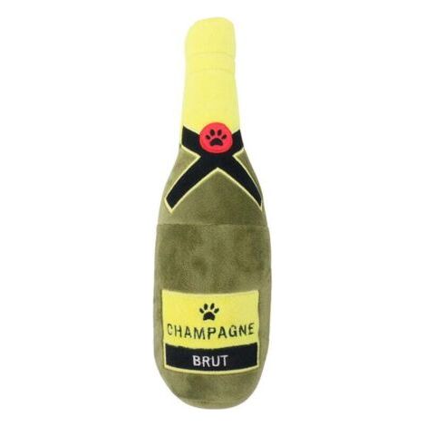 QORVA-Jouets en peluche pour chien en forme de bouteille de tequila et de champagne, jouet à mâcher résistant aux morsures et aux dents propres (1/4)