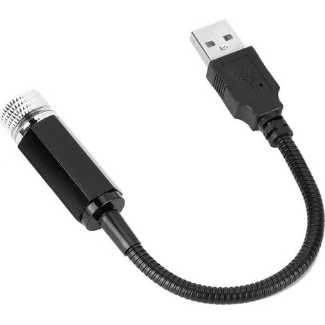 Veilleuse avec projecteur de ciel étoilé, alimentée par USB, couleurs réglables, bleue pour la décoration. (1/5)