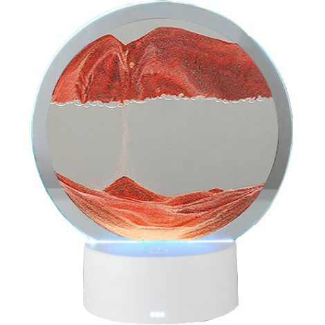 Lampe sablier pour salon et bureau, décoration de bureau, ornements de sables mouvants, veilleuse, rouge (1/5)