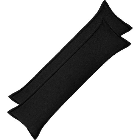 Housse de coussin 2 pcs HOUTEN Noir 40 x 145 cm Bouclé vidaXL