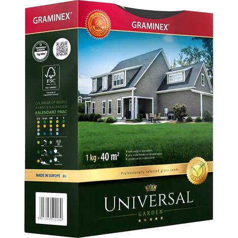 Mélange de graines de pelouse universel 1kg pour 40m² (1/5)