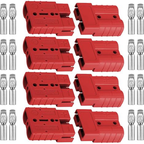 8Pcs Connecteurs 50A 600V, 50Amp 6-12AWG Connecteur Batterie Déconnexion Rapide (1/5)