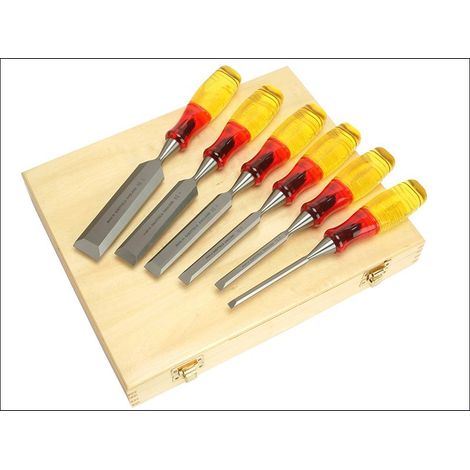 M373 Bevel Edge Chisel Splitproof Handle Set of 6 MAR373S6 (1/2)