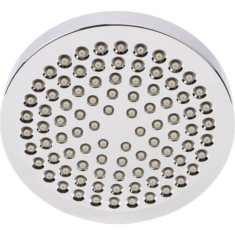 Douche à main ronde 6 pouces, pommeau haute pression pour salle de bain, finition chromée, usage domestique (1/5)