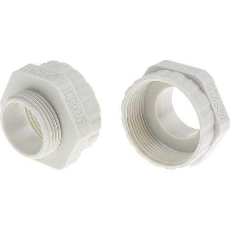 Adaptateur de filetage, RS PRO Gris, M25 M32 ( Prix pour Paquet de 10 )
