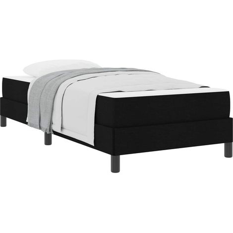 Maison Exclusive - Lit à ressorts avec matelas Noir 80 x 200 cm tissu
