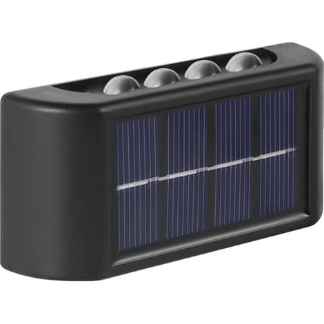 lampes solaires LED pour usage extérieur (haut et bas), lampes solaires pour garage, éclairages de sécurité extérieurs étanches IP65, câblées (1/5)