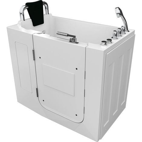 Sitzwanne Whirlpool Badewanne mit Tür S08WP-TH-A-L 68x110cm