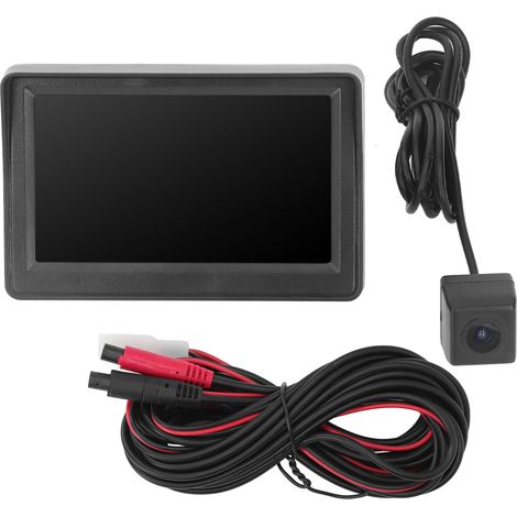 Kit Caméra de Recul 4.3 Pouces avec Moniteur, Système de Stationnement pour Voiture, Vision Nocturne Étanche, pour Camping-car, Remorque, Camion, Pick-up, Caméra Plaque d'Immatriculation (1/5)