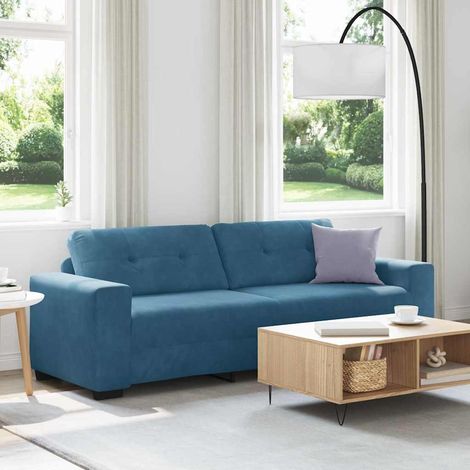 Canapé-Sofa Bleu 221 x 80 x 80 cm Velours polyester (1/5)