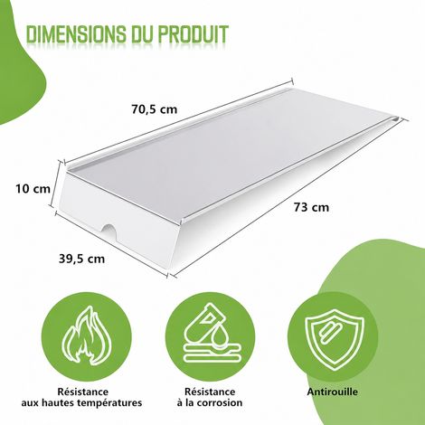 Plaque égouttoir à graisse et pare-chaleur inox 70x39x10 cm Traeger Pro 780, 76 × 41 × 11 cm, 2,8 kg – Livraison gratuite (1/5)