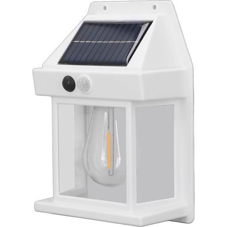 Applique Murale Solaire en Tungstène, Luminaires d'extérieur, Plus Grande Plage d'éclairage, Facile à Installer, IP65, étanche, étanche, Capteur de Mouvement pour Terrasses