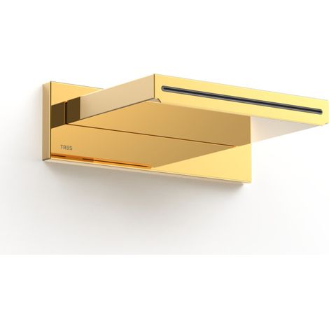 ROCIADOR DE DUCHA INOX A PARED ORO 152X200MM