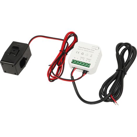 Compteur d'énergie intelligent Wi-Fi 90-250 V CA avec application de surveillance en temps réel et enregistrement de la consommation électrique (compteur kWh). (1/5)