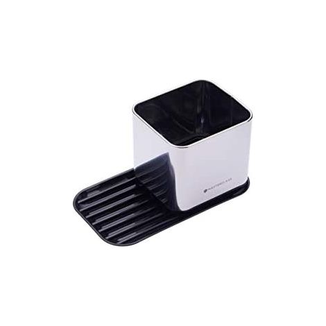 MasterClass Riordino per lavello con porta-spugna e porta-spazzole, acciaio inox, argento/nero (1/5)