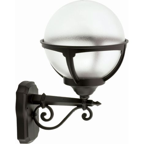 Lampe d'extérieur élégante RAGNELL Noir Abat-jour sphérique IP44