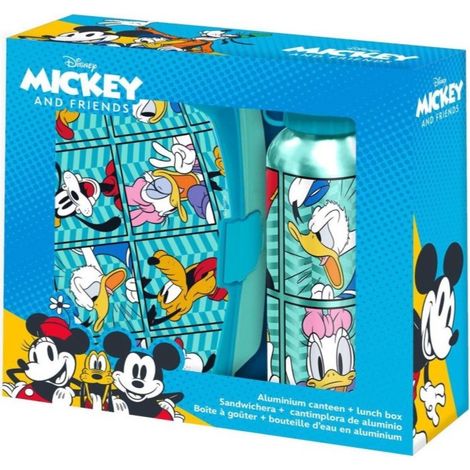 Set de desayuno fiambrera + botella de agua Mickey y sus amigos Kids Euroswan 1 ud (1/3)