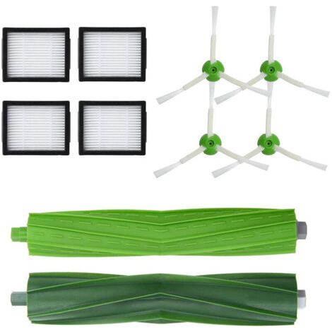 Compatible with iRobot Roomba spare parts kit accessories. Compatible with i3/i3+/i4/i7/i7+/E5/E6/E7 vacuum cleaners. Maintenance kit, cleaning kit, brush filter replacement part, 9 pieces.--DTEKGAZ