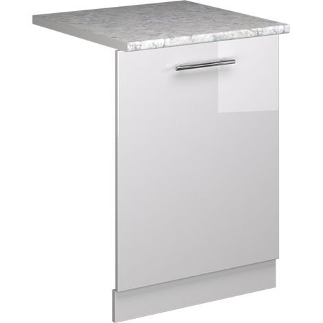 Façade de lave-vaisselle Fame-Line, Blanc Haute brillance, 60cm , PT Marbre, Vicco