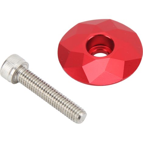 Guidon en alliage d'aluminium pour vélo, couvercle de potence résistant à la pression, avec vis, rouge. (1/5)