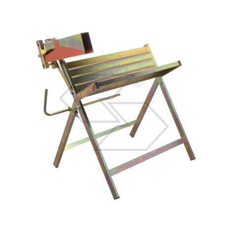 Soporte para cortar troncos de chapa galvanizada con abrazadera para motosierra