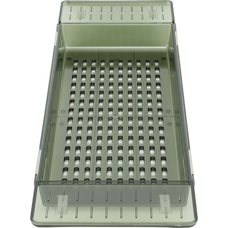 Plateau de baignoire, Table extensible, égouttoir, grande capacité, étanche, étagère de bain pour salle de bain, vert translucide (1/5)