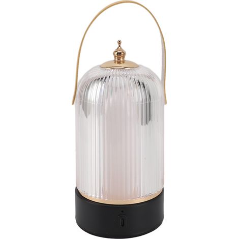 Tragbare Tischlampe, kabellose LED-Laterne mit 3 Leuchten, wiederaufladbar, flackernde Flamme, dekoratives Nachtlicht für Bar und Schlafzimmer (1/5)