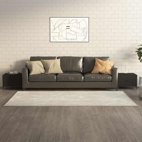 vidaXL Coffee Table with Metal Legs 2 pcs Black 50x50x40 cm (1/5)