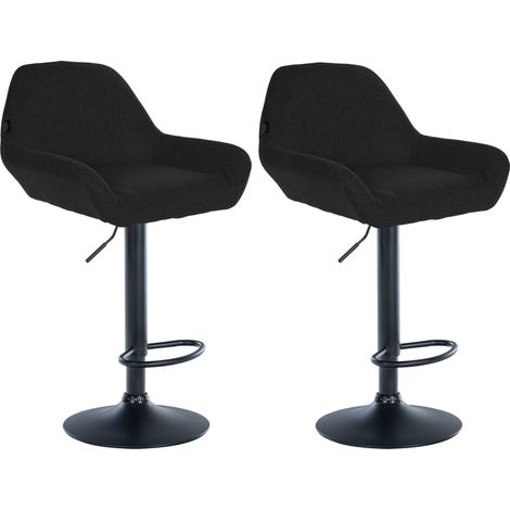 2er Set Barhocker Braga Stoff schwarz schwarz (1/5)