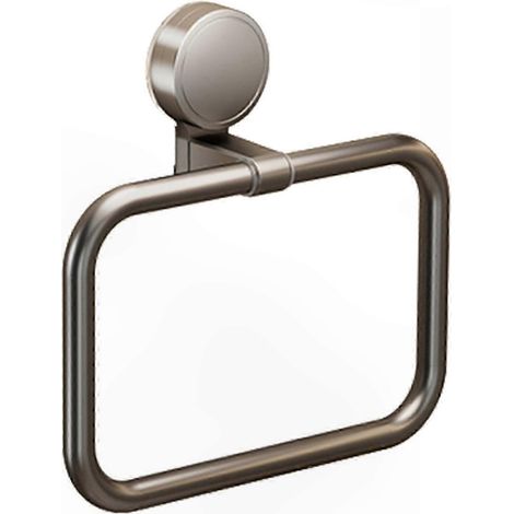 Weißer Handtuchring mit Saugnapf, Wandmontage ohne Bohren für Bad und Küche, moderner, platzsparender Organizer, selbstklebender Handtuchhalter (1/5)