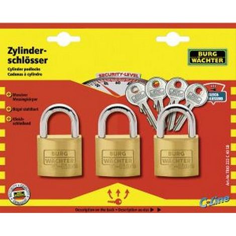 Burg-Wächter Quadro 222 40 SB cadenas latón macizo