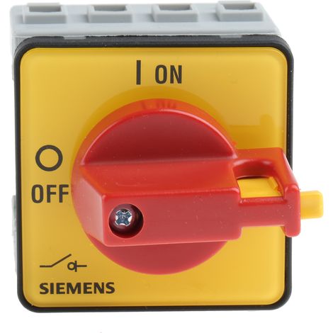 Interrupteur-sectionneur Siemens, 3P + N, 16A, 690V c.a. ( Prix pour 1 )