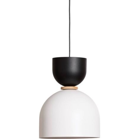 [NEUWERTIG] B-Ware Lamkur Clementine Pendelleuchte, weiß/schwarz, 1-flammig, E27 (1/2)