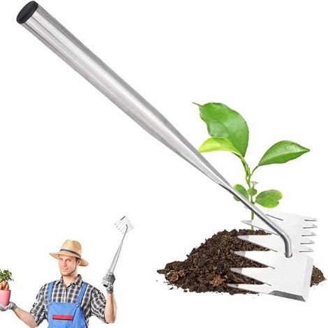 Zappa, rastrello da giardino, rastrello, diserbante, forniture da giardino, attrezzi da giardino, spazzola per erbacce, diserbante, controllo delle erbacce, zappa con manico, zappa con (1/5)