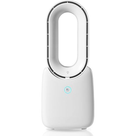 Mini personal bladeless fan, 3 wind speeds, USB charging, quiet, compact, and silent desktop fan. (1/4)