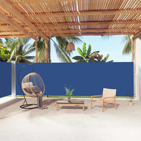 vidaXL Toldo lateral retráctil azul 180x1000 cm (1/5)
