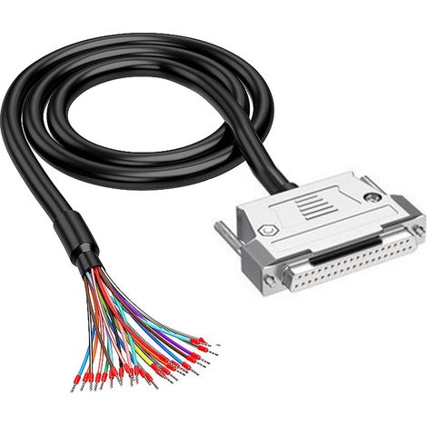 Adaptateur de connecteur DB37 37 broches - Câble d'extension série sans soudure - Port 37 broches - Câble de rechange avec fil nu - 1 m (DB37 femelle) (1/5)