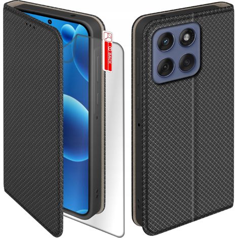 Klapphülle für Motorola Edge 6060 Fusion, abschließbare Hülle + Glas (1/5)