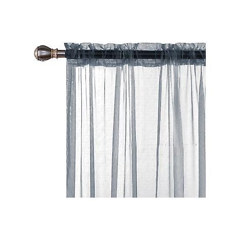 Tüll-Hintergrundvorhänge, halbverdunkelnd, elegante Vorhänge für Hochzeiten (140 x 120 cm, Grau)