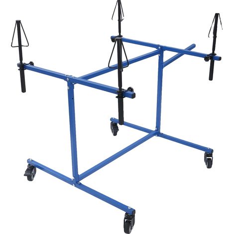 Support de peinture pour roues, supporte 4 roues, construction durable, Bleu (1/2)