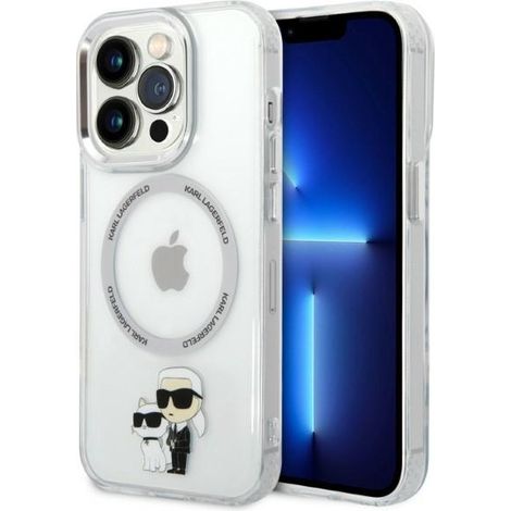 Karl Lagerfeld KLHMP14LHNKCIT iPhone 14 Pro 6,1" Hartschalenetui, transparent, ikonisch, Karl&Choupette Magsafe (1/5)