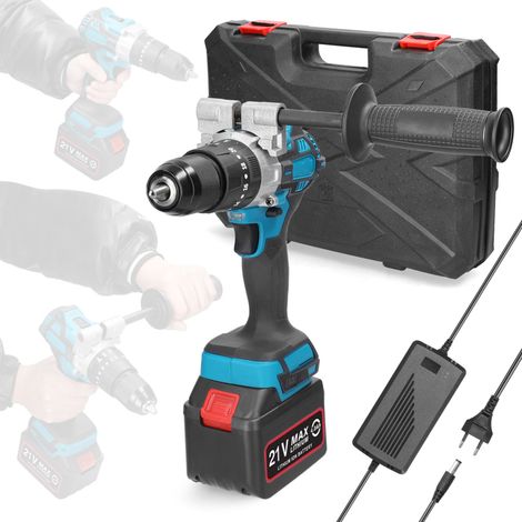 Beyamis Perceuse 21V multifonction – 80Nm, 2 vitesses, 3 modes, 20 couples, mini-tournevis (1/5)