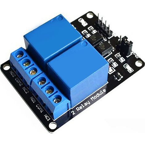 Module relais 2 canaux 12V avec optocoupleur, protection, carte d'extension pour microcontrôleur SCM, accessoires de développement. (1/5)