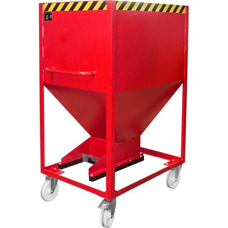 eurokraft pro, Conteneur-silo en forme d'entonnoir, mobile,